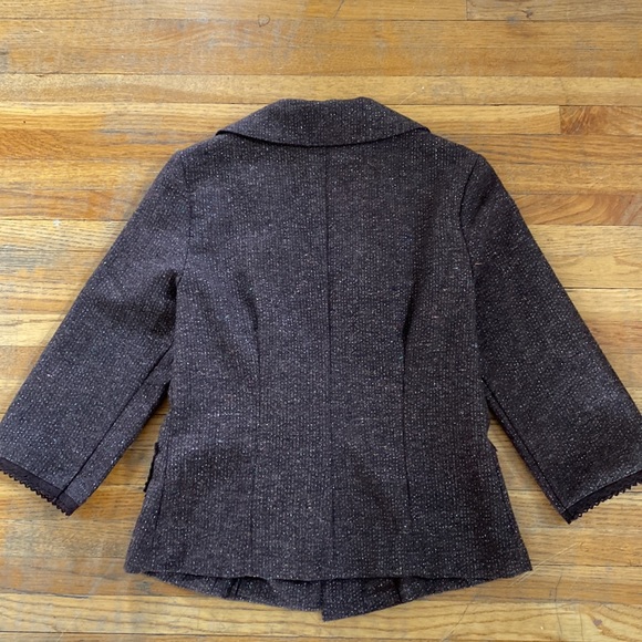 Brown Sparkly Blazer Size S - Picture 4 of 6